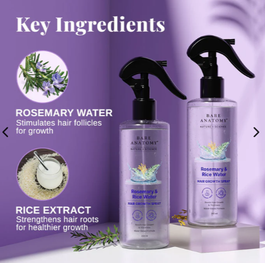Rosemary & Rice Water Hair Growth Spray