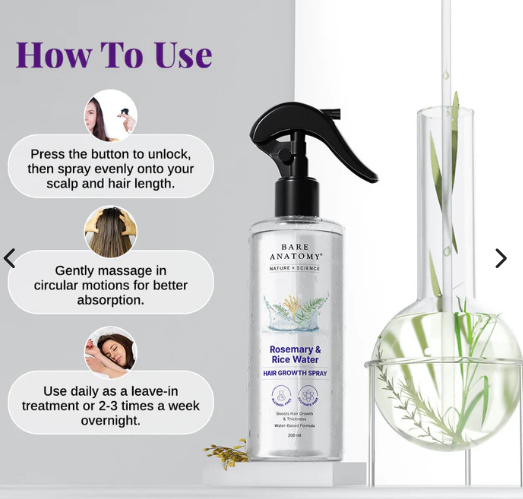Rosemary & Rice Water Hair Growth Spray