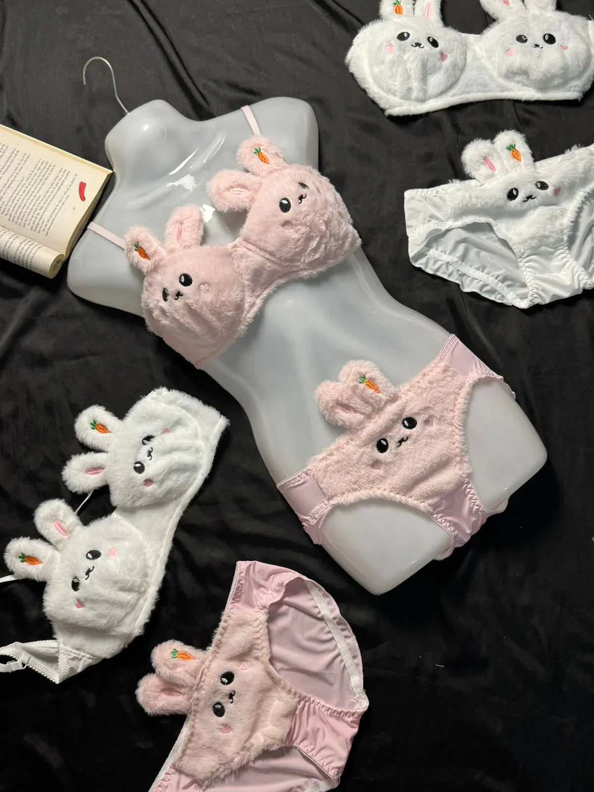 Fluffy Teddy Bear Bra & Panty Set🧸💖