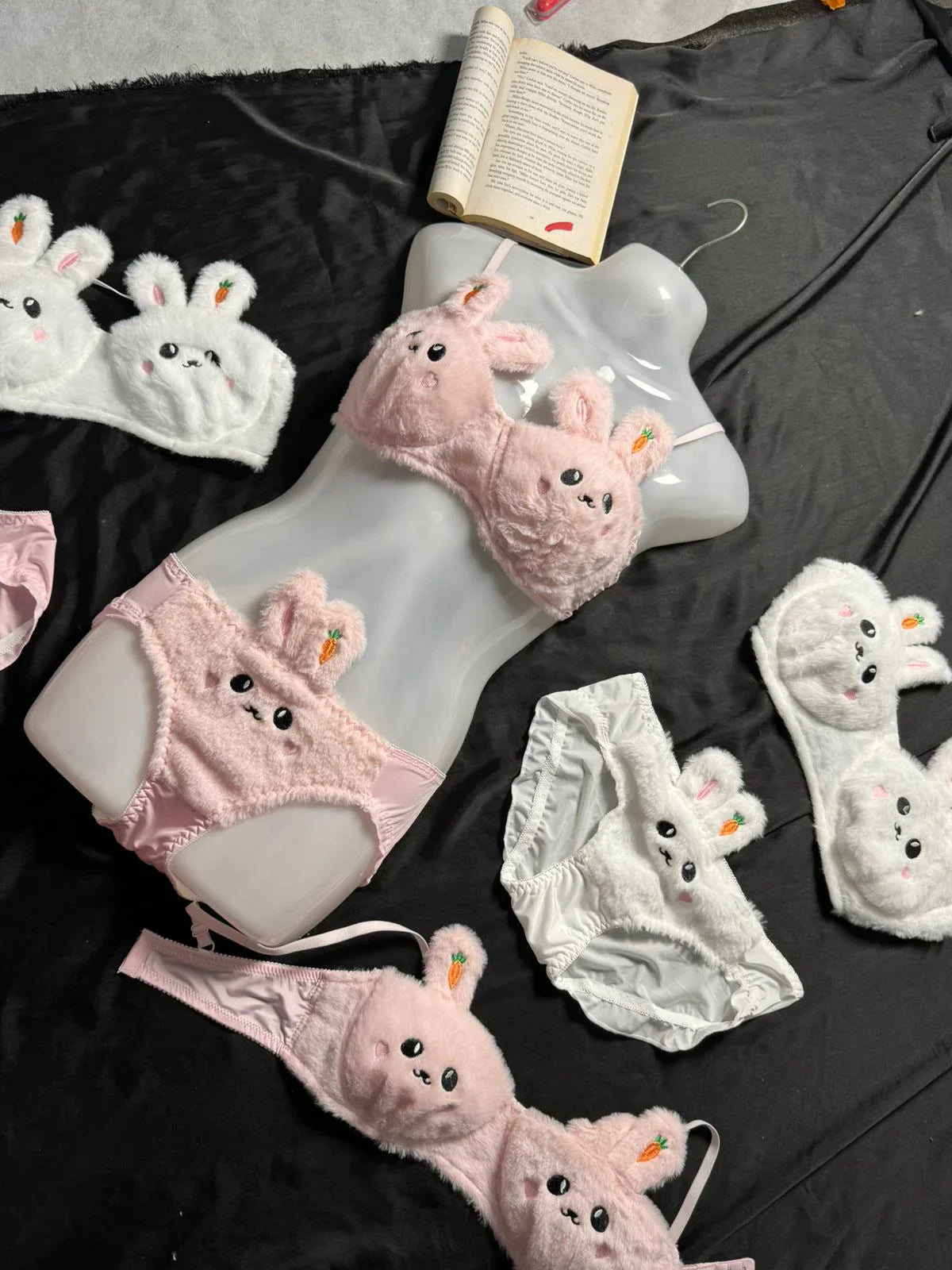 Fluffy Teddy Bear Bra & Panty Set🧸💖