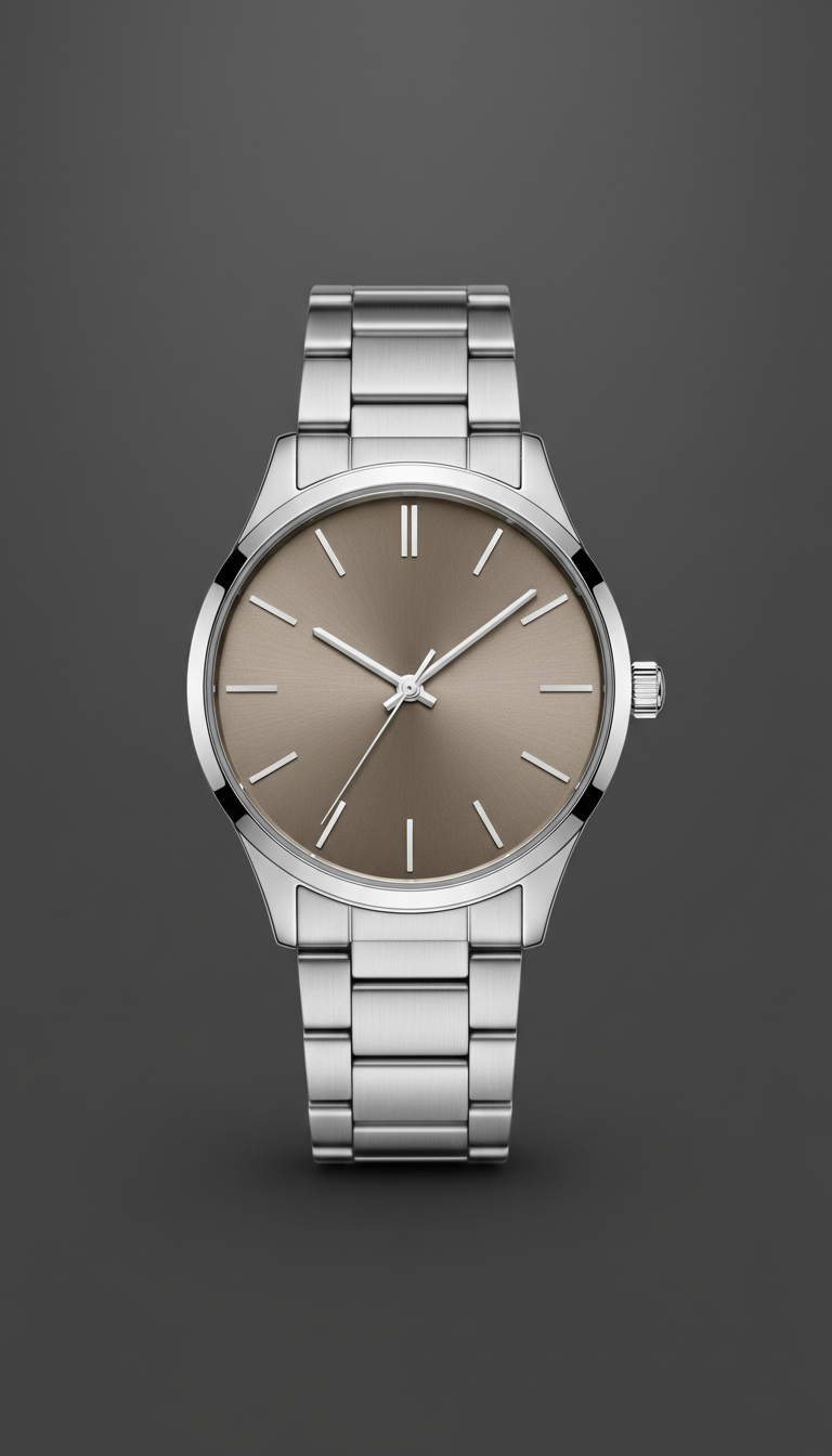 Brushed Taupe Dial Watch