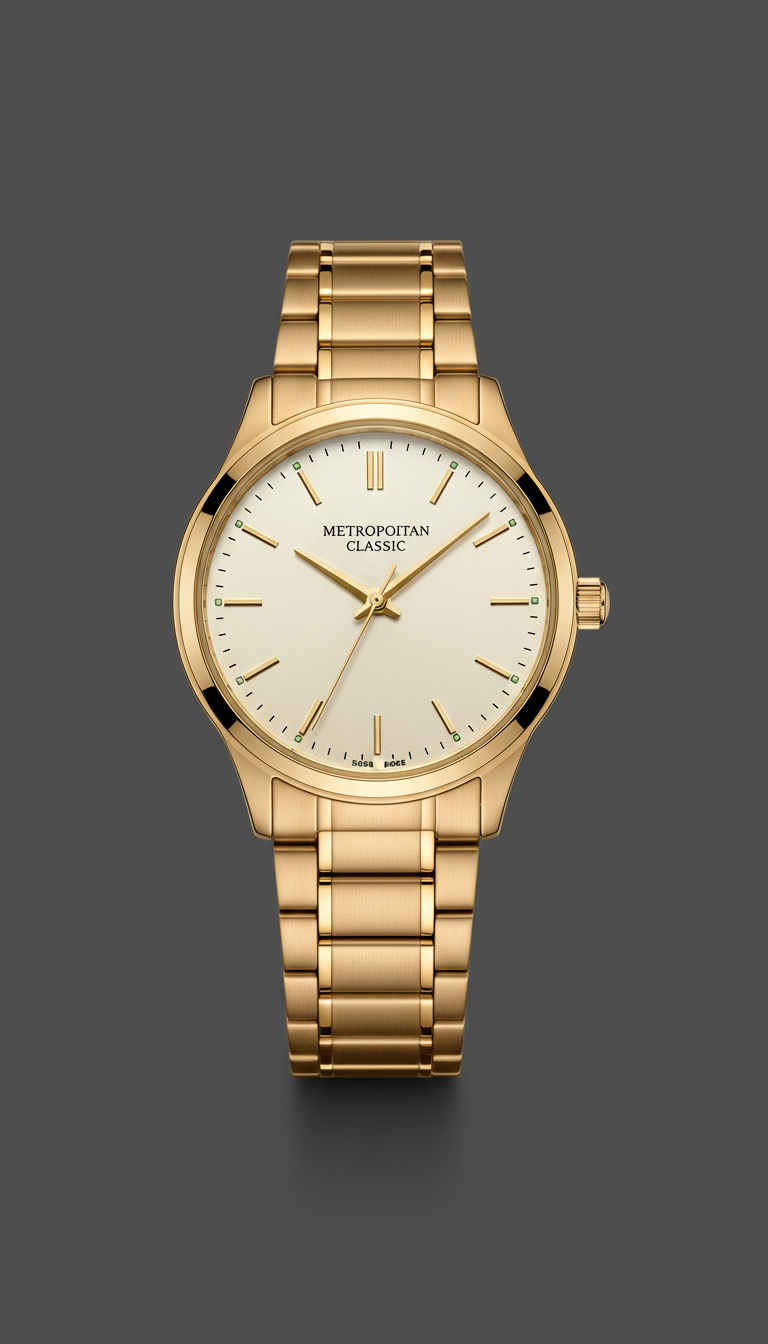 Champagne Gold Accent Watch
